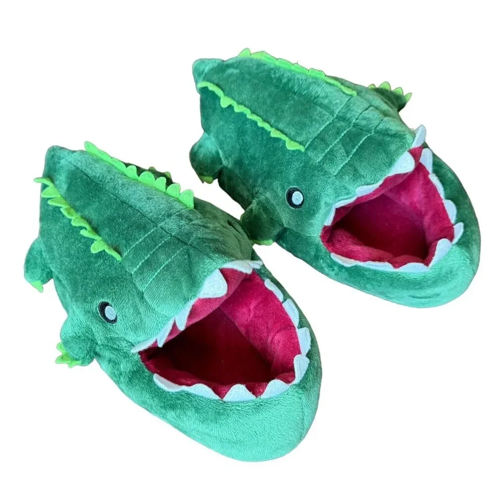 Alligator Slippers 2-3 M Little Kids Boys Girls Toddler Plush House Slippers